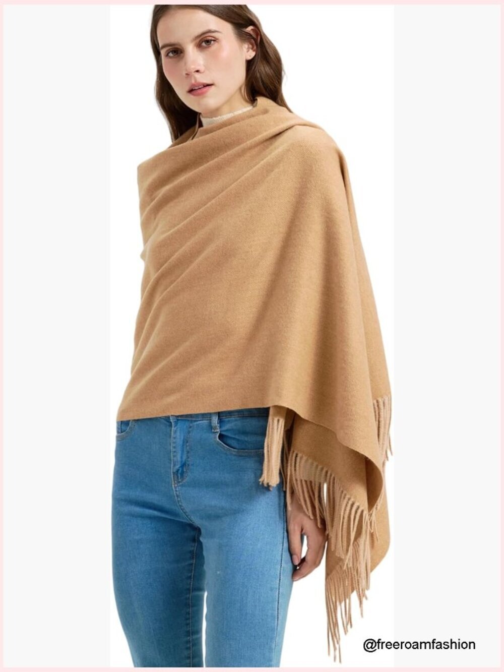 Super Soft Wool Pashmina Shawl Wrap Scarf Heavyweight Warm